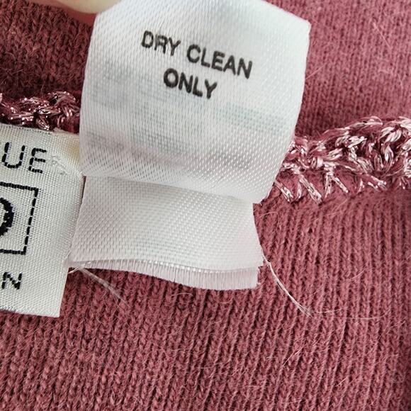 Saks Fifth Ave Folio Collection Cardigan Womens Large Wool Angora V Neck Button - Picture 11 of 12